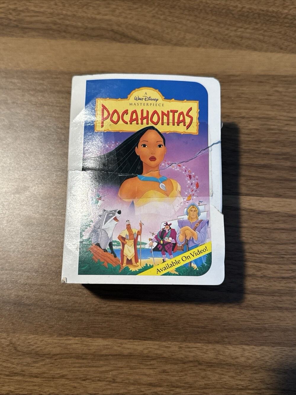 1995 McDonalds Disney Masterpiece Pocahontas VHS Box & Figure Happy Meal Toy